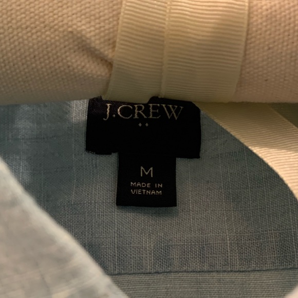 J.Crew Mens Light Blue Denim Short Sleeve Shirt - Picture 2 of 2